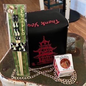 Chinese Take Out Bag With Chop Sticks and Gummy Candy Take Out